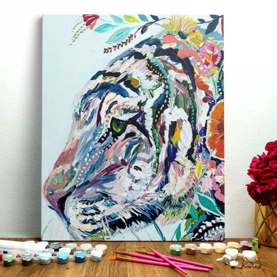 Tapymo skaičiais rinkinys Tigras, 40x50 cm