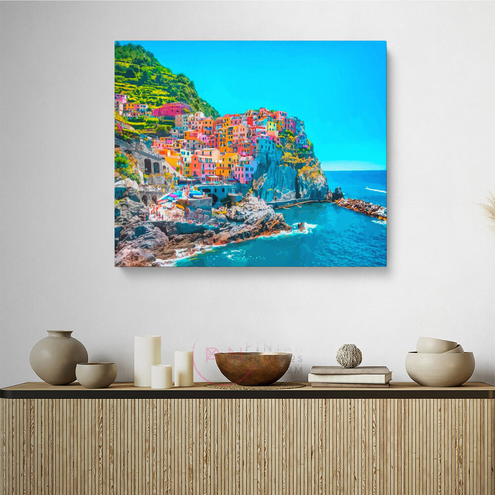 Tapymo skaičiais rinkinys Cinque Terre, 40x50 cm